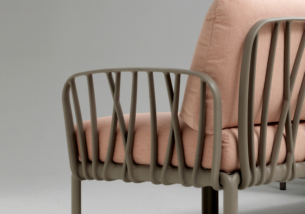 Модуль правый/левый пластиковый с подушками Nardi Komodo Elemento Terminale DS/SX, тортора, розовый