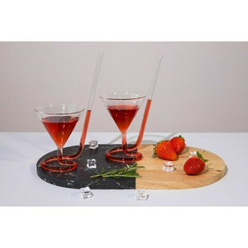 Бокал стеклянный с трубочкой для вина «Эльза», 120 мл