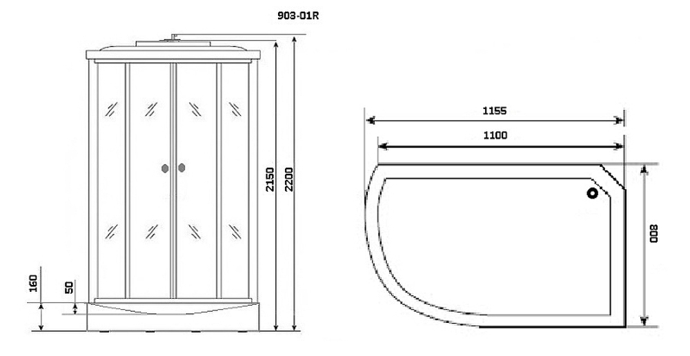 Душевая кабина Niagara Ultra  NG-903-01R 120x80 с гидромассажем