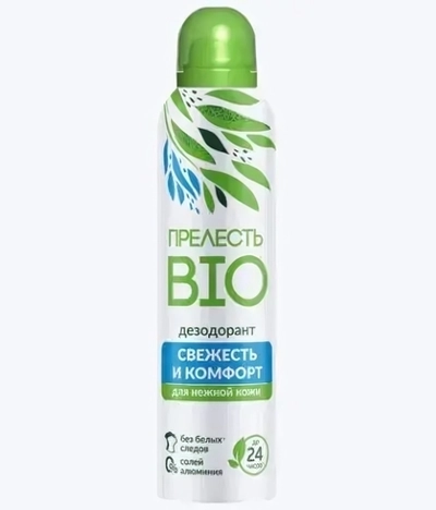 Дезодорант ПРЕЛЕСТЬ БИО «Свежесть и комфорт» 150мл