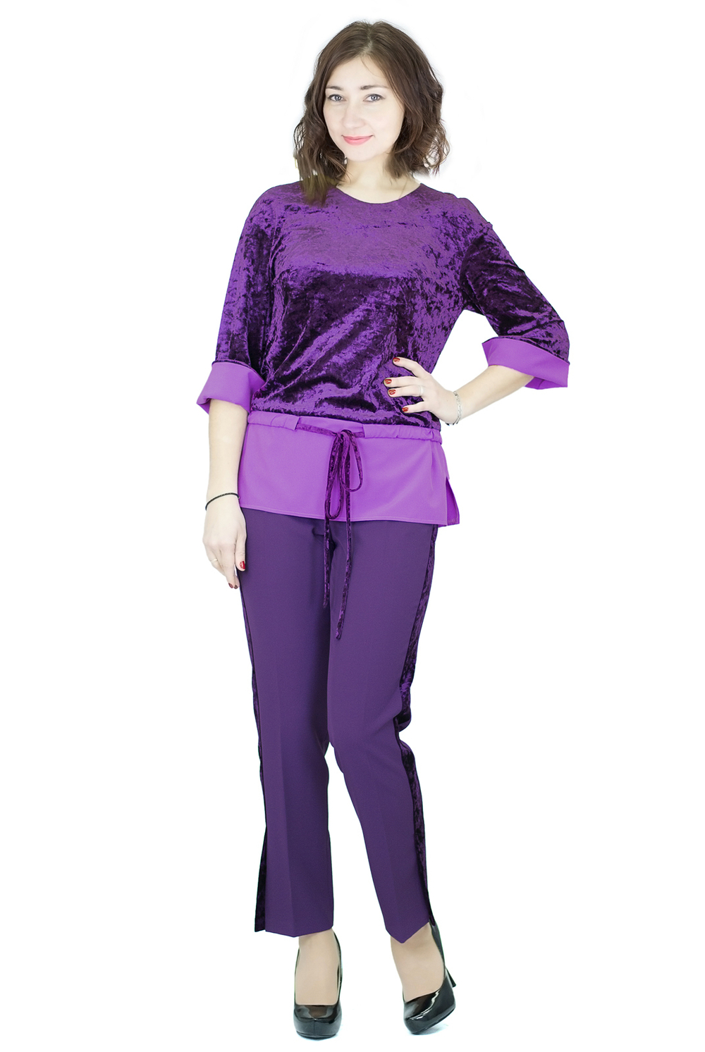 Нарядная туника 2152оп, фиолетовый #272Фб202152оп