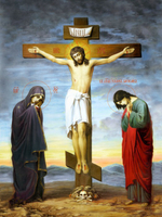 Икона под старину А5. Дерево, холст (иконы Спасителя и Богородицы)