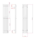 Полотенцесушитель электрический с/т Comfysan Альто (Alto) EC-4 120/18, оружейная сталь, гальваника
