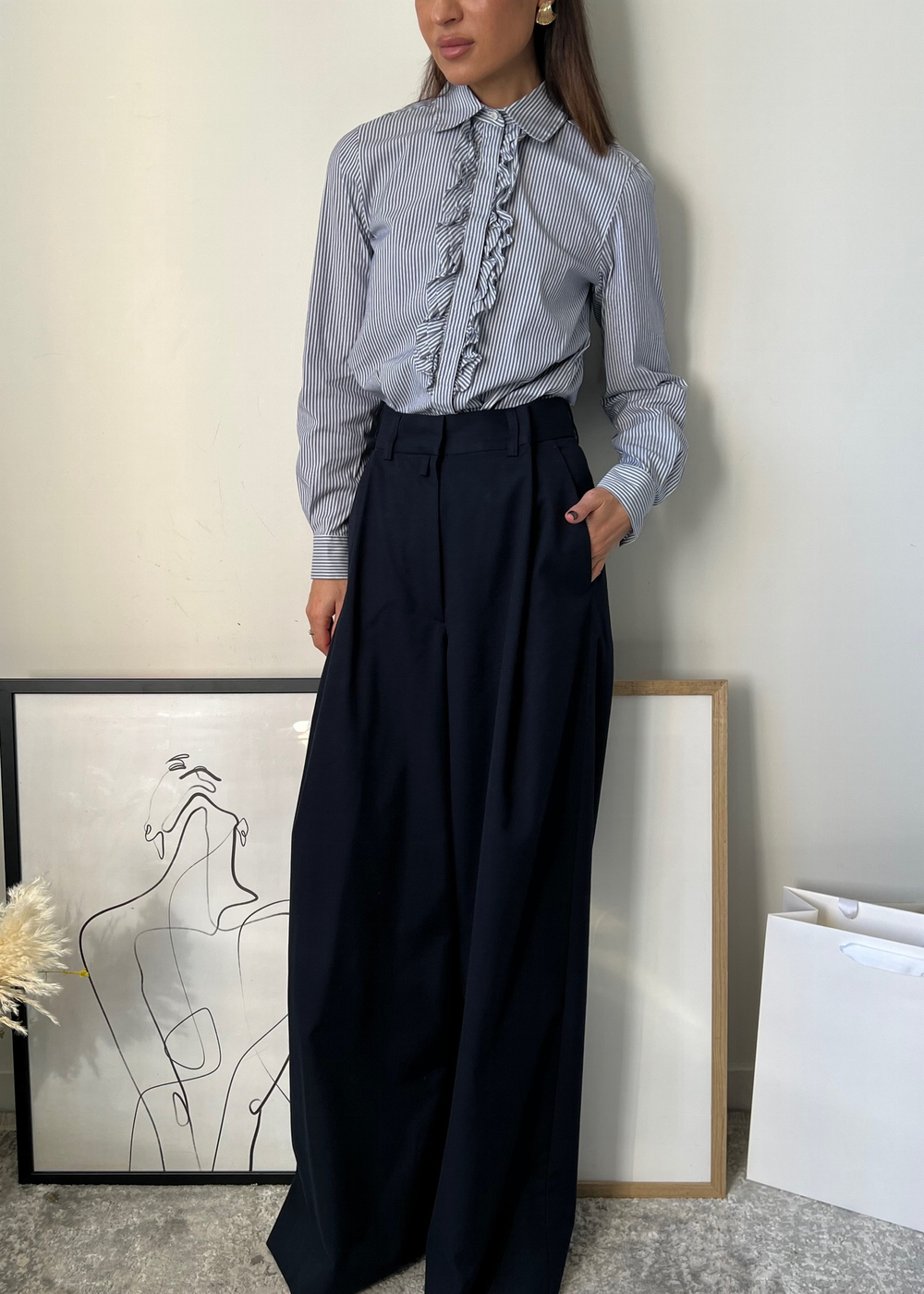 Хлопковая рубашка Max Mara, S