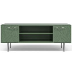 Тумба под ТВ Арт Колор leaves 155см Стайл Сильвер Зеленый нефрит