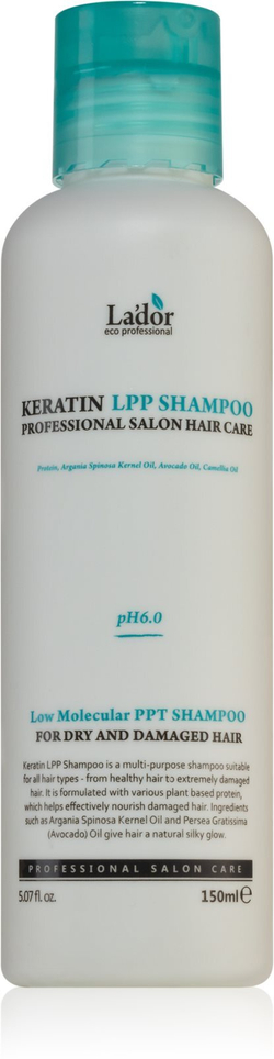 La'dor Keratin LPP - кератиновый регенерирующий шампунь, обеспечивающий питание и блеск /   150  ml  / GTIN 8809500811015