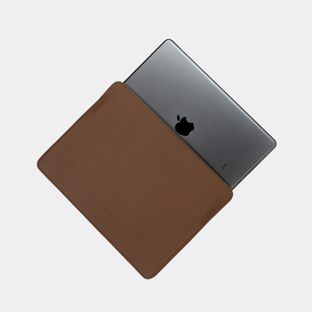 Чехол для iPad из кожи теленка, цвета шоколад