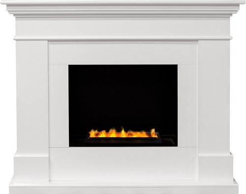 Каминокомплект California - Белый (Глубина 380) с очагом Cassette 400 LNH-INT PS (без дров)