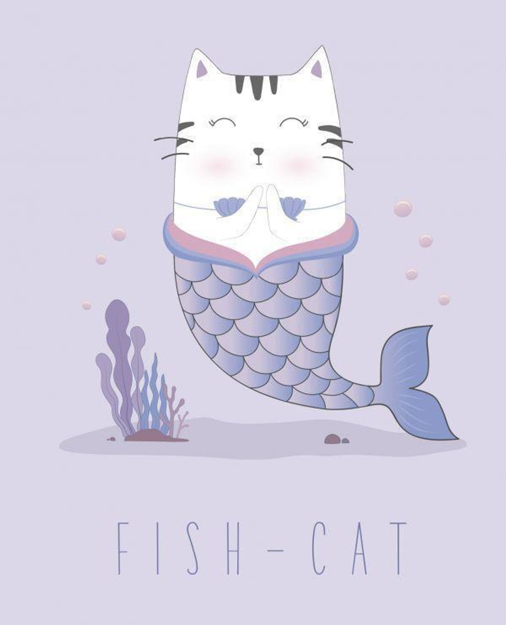 Тетрадь общая А5 48л., Fish-cat (Эксмо)