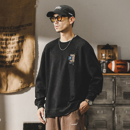 Мужской весенний и осенний свитшот от бренда JIELEINUO свободный стиль.