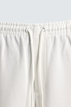 ZARA БРЮКИ-ДЖОГГЕРЫ NON IRON КОМФОРТНОЙ ПОСАДКИ, ЖЕЛТОВАТО-БЕЛЫЙ