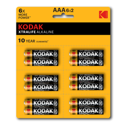 Батарейки Kodak LR03-12BL perforated (6x2BL) XTRALIFE Alkaline [KAAA-2x6 perf]