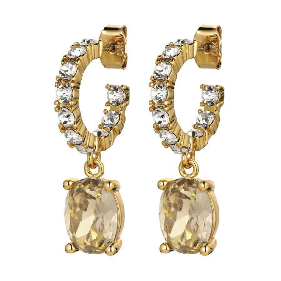 Серьги Dyrberg Kern BARBARA SG GOLDEN / CRYSTAL 430038