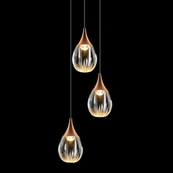 Подвесной светильник MD24001004-3A copper/clear