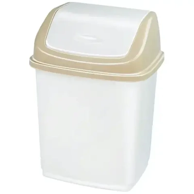 Контейнер для мусора Ромашка 1,5 л с перекидным верхом