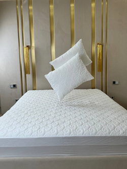 Наматрасник INVA защитный стеганный непромокаемый с бортиком 120 х 190 см / белый