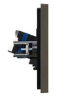 FORTE&PIANO Розетка компьютерная двойная RJ45 кат.6 FP334 серый IEK