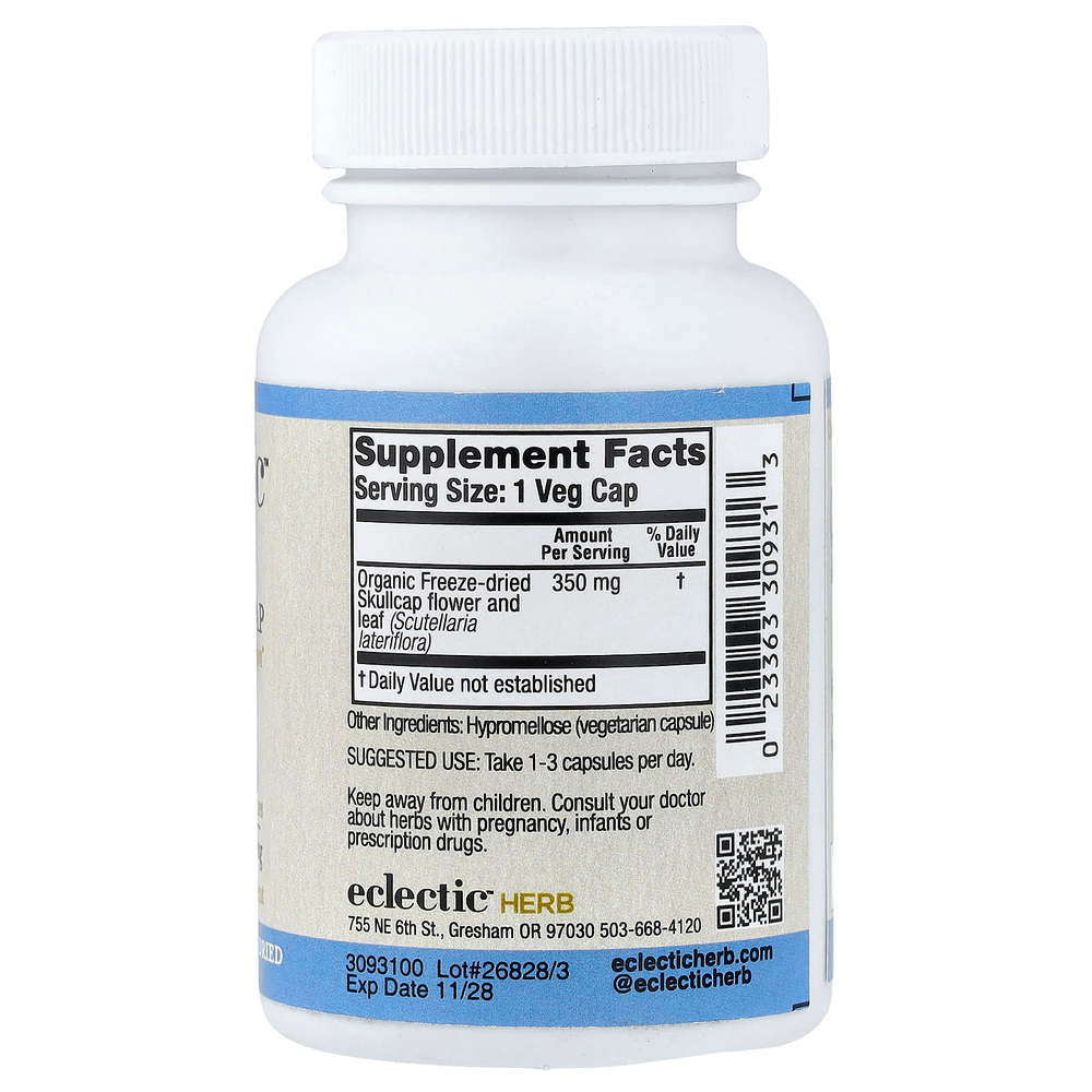 Eclectic Herb, шлемник, 350 мг, 90 растительных капсул
