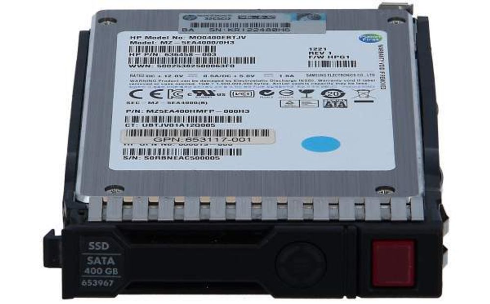 Жесткий диск HP 400GB 3G SATA MLC 2.5in SC EM SSD 653967-001