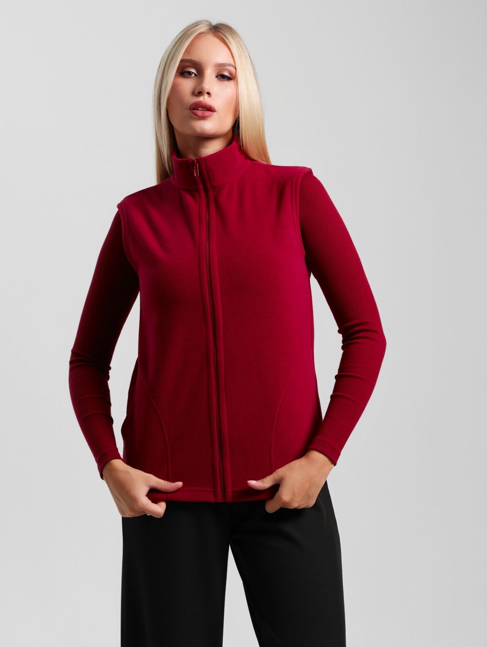 Толстовка (жилетка) Орбита Виотекс ВИШНЁВЫЙ