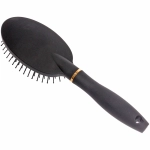 Расческа массажная «СЕКРЕТ ТВОЕЙ КРАСОТЫ», овал, цвет черный, матовое покрытие, 6,8*24.5см