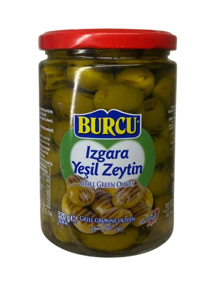 Оливки зеленые BURCU на гриле 520 г x 2 шт