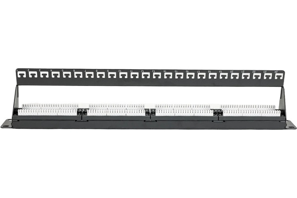 Патч-панель  NikoMax NMC-RP24UD2-ES-1U-BK