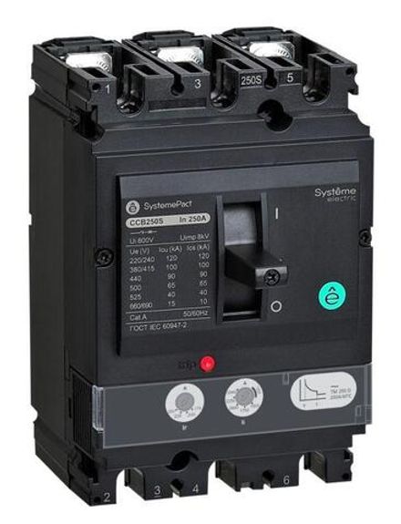 Выключатель автоматический SYSTEMEPACT CCB250 150кА 3P3D TMD250 рычаг SE SPC250L250L3DF