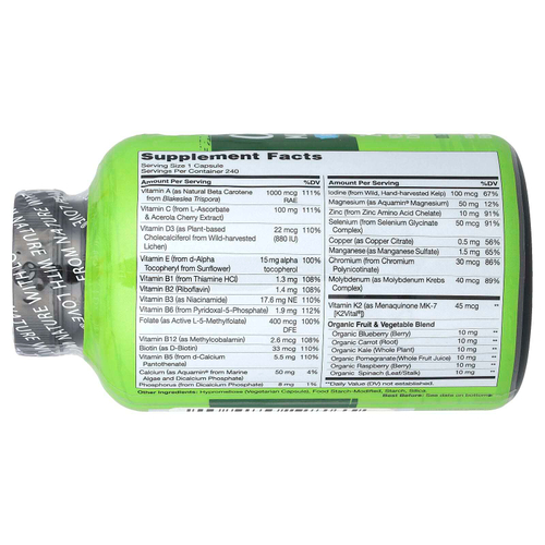 NATURELO, Мультивитамины для мужчин One Daily, 240 вегетарианских капсул