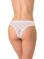 Бамбуковые трусики-бразилиана с ажурной задней частью (Размер: M) (Цвет: белый)