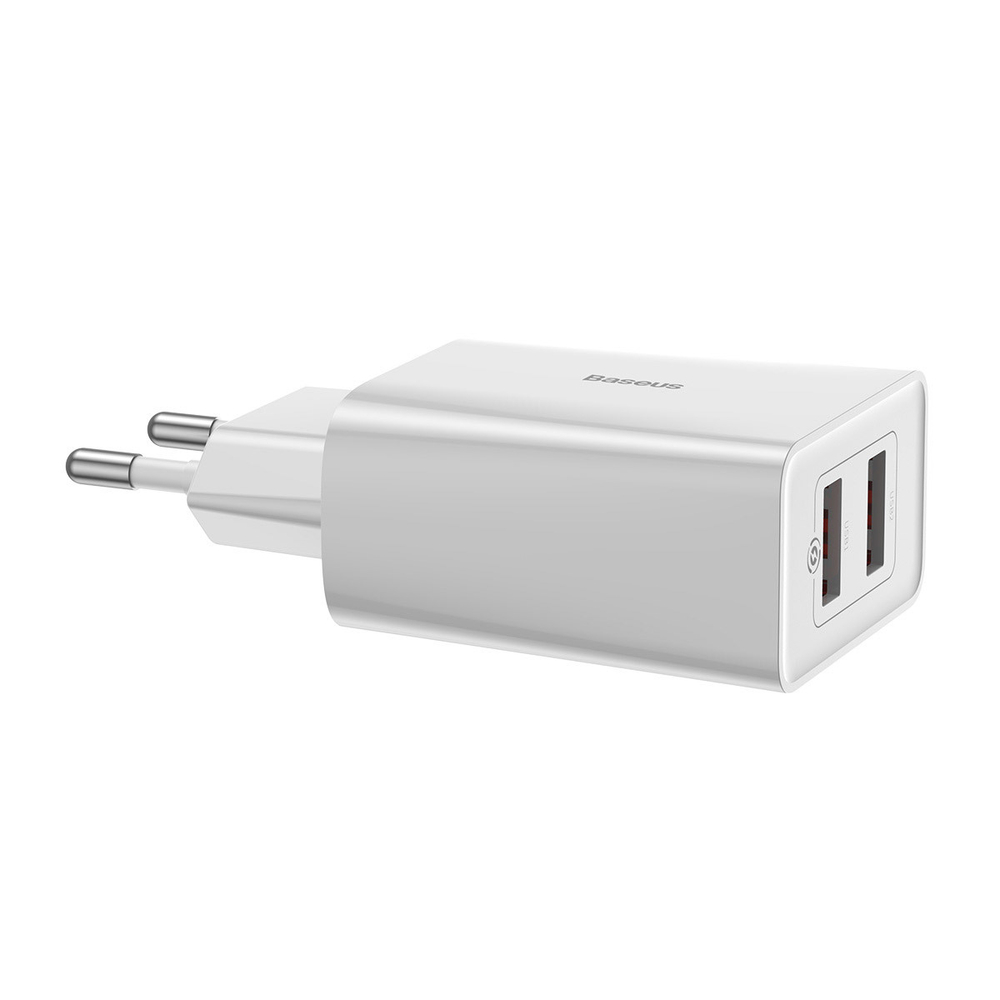 Зарядное устройство Baseus Speed Mini QC Dual U Quick Charger 18W - White