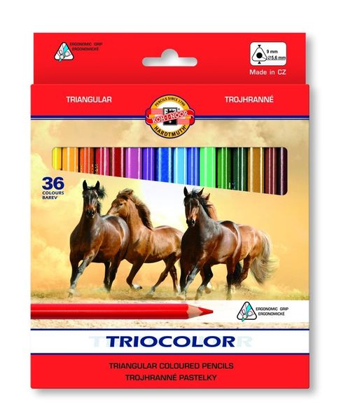 Карандаши цветные TRIOCOLOR 3145, 36 цветов