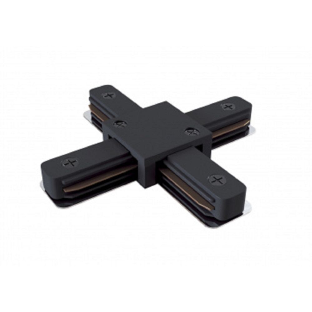 Коннектор питания ЭРА TR-1PA-СX BK для однофазного шинопровода X-образный черный