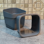 Горшок цветочный Hills фактурный 4л d188мм h176мм, серый