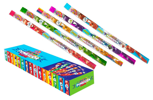 Марм. жев. "Мармеладная радуга" ремешки с фруктовым вкусом 12*54шт 15г