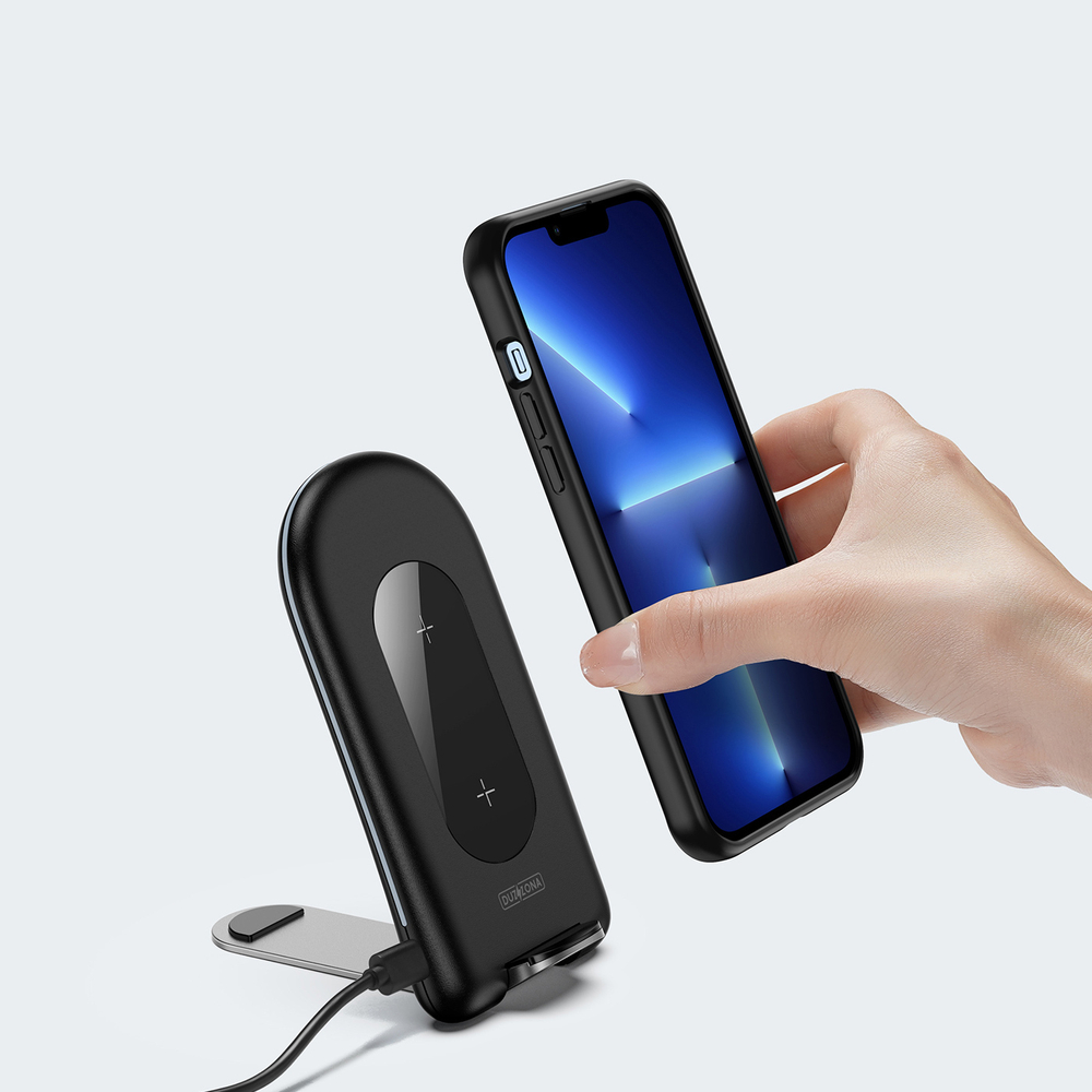 Быстрое беспроводное зарядное устройство 15W со складной подставкой, W2 Wireless Charger Stand, Duzzona