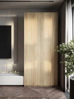 Шкаф Распашной Бежевый 101х220х52,5 SOHO Push to Move полки