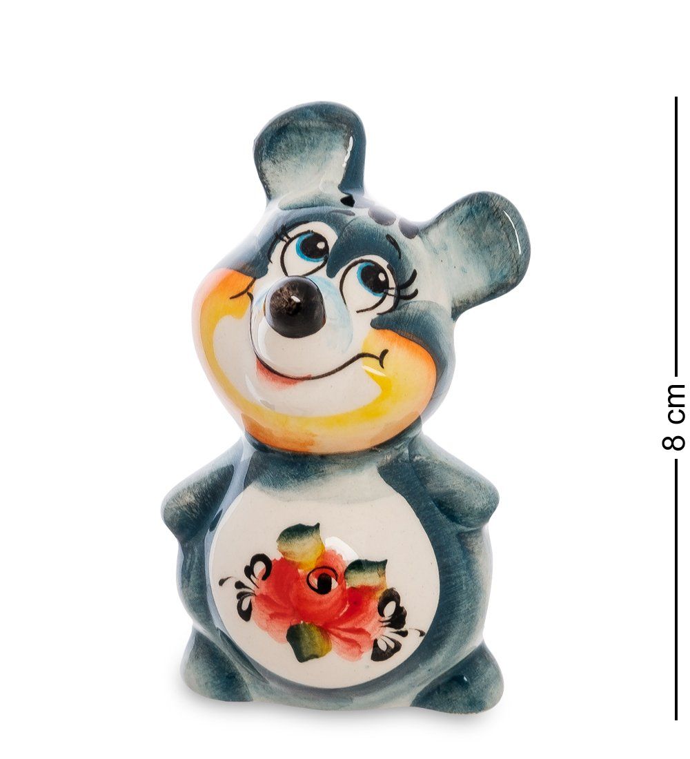 ГЛ- 630 Фигурка «Мышонок-Боня» цв. (Гжельский фарфор)
