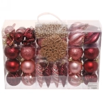 Набор украшений «Волшебный вальс» 6 см (83 предмета), шампань/рубин/роз.золото