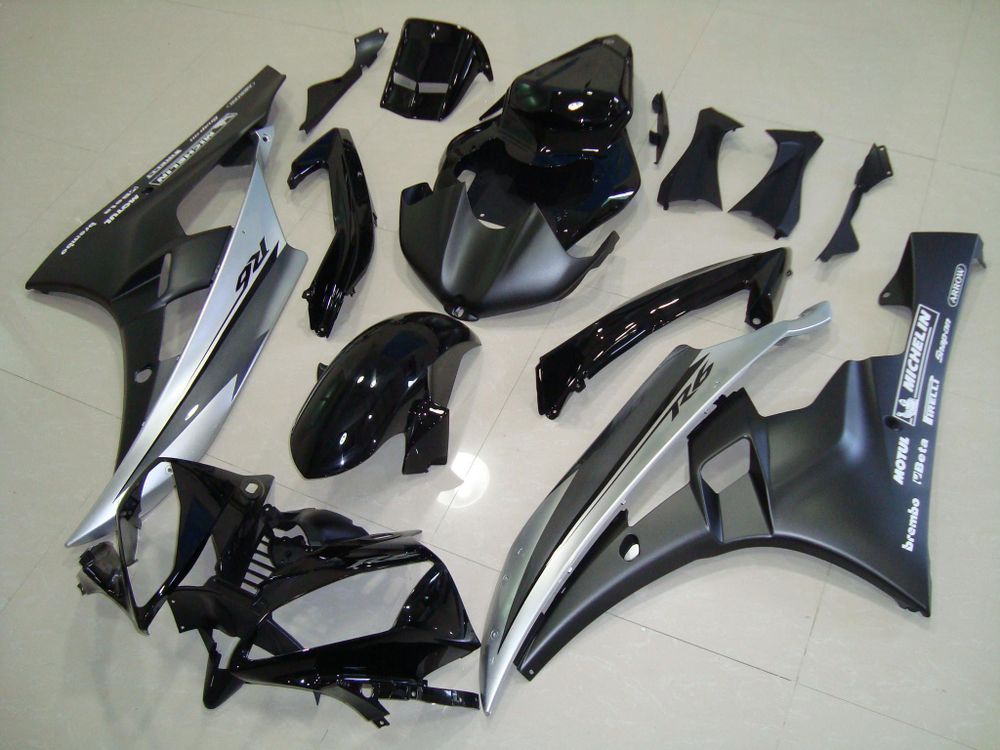 Комплект пластика для мотоцикла Yamaha YZF-R6 06-07 Черно-Серый