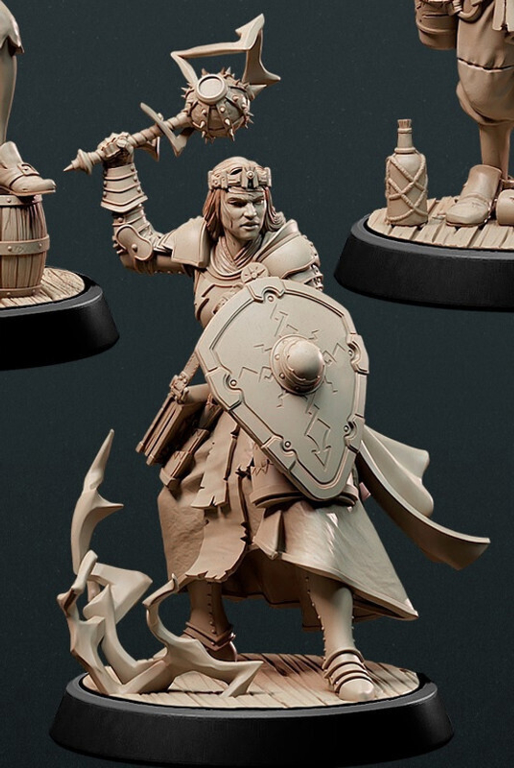 Человек Клерик Жрец Рыцарь Паладин миниатюра для dnd, днд, pathfinder, фентези, Настольная игра, НРИ, Варгейм, РПГ