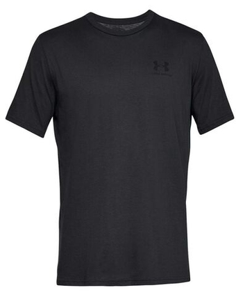 Мужская теннисная футболка Under Armour Left Chest Logo Short Sleeve - черный