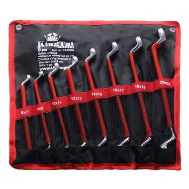Ключи накидные, набор 8предметов (6х7-20х22мм) Kingtul Kraft KT-2008K