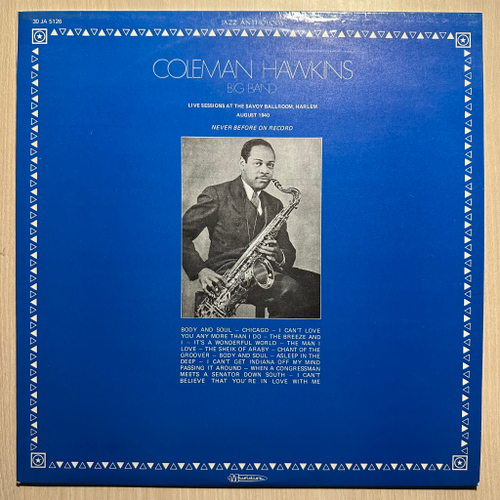 Coleman Hawkins Big Band - Live Sessions At The Savoy Ballroom, Harlem (Франция 1975г.)
