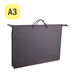 Папка с ручками А3, Спейс, серый пластик