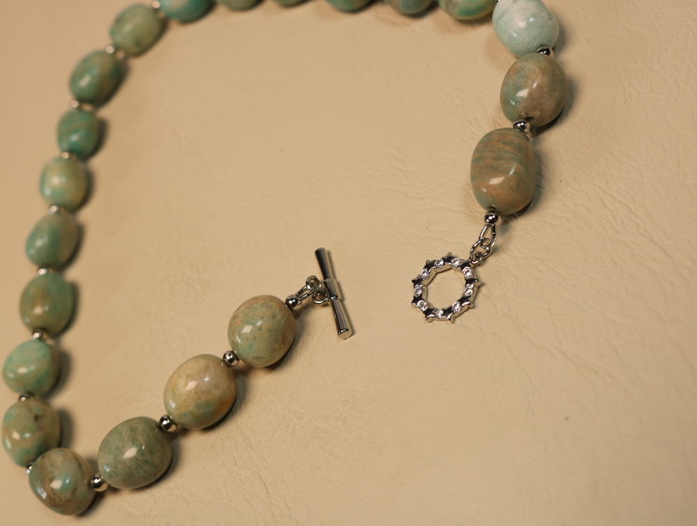 Чокер из амазонита «Амазонский прилив»