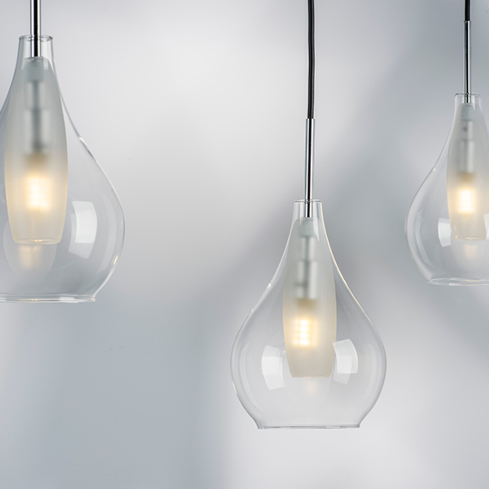 803031 Подвес PENTOLA 1х25W G9 ХРОМ/ПРОЗРАЧНЫЙ