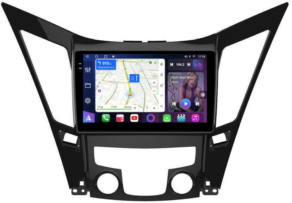 Магнитола для Hyundai Sonata 6 2010-2013 - FarCar BM794M монитор 9.5" QLED на Android 14, TS10, 4+32Гб, CarPlay, 4G SIM-слот