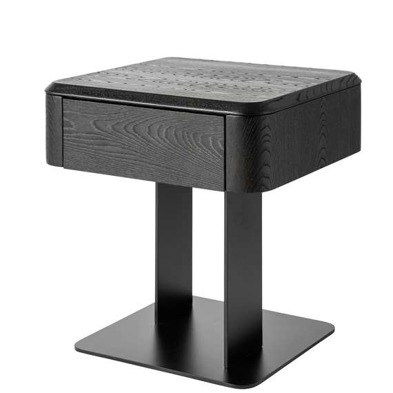 Прикроватная тумбочка с ящиком Caiza черная