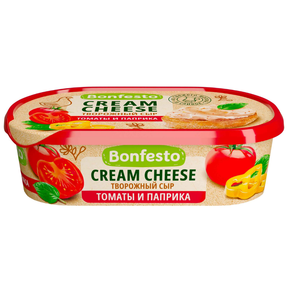 Cыр Bonfesto Cream Cheese томаты и паприка 65% 140 гр